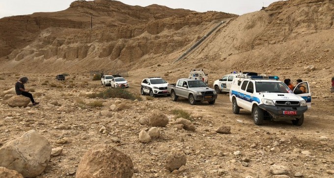 זירת החיפושים (צילום: דוברות המשטרה)