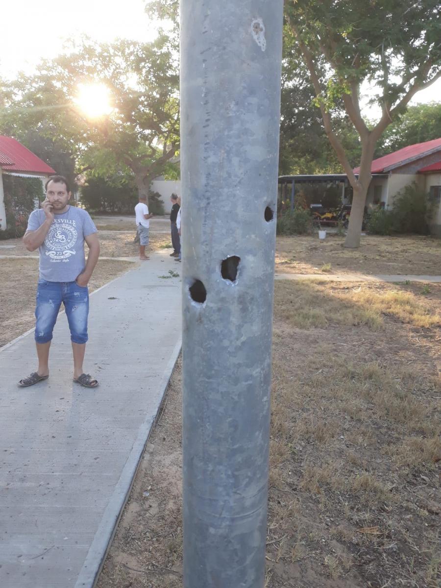 פגיעה באחד היישובים (צילום: ביטחון אשכול)