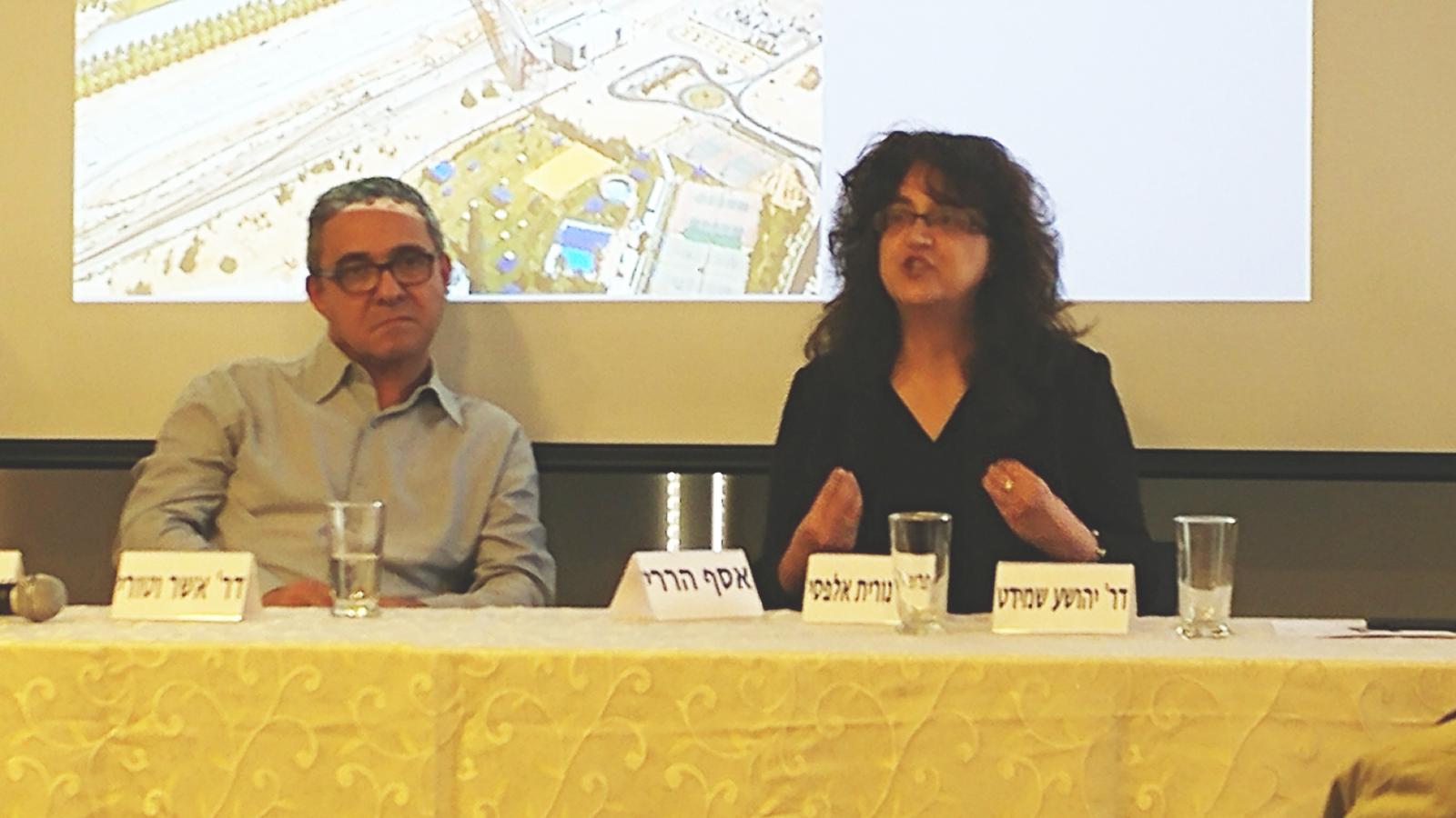 פרופ' נורית אלפסי, בעת הדיון על ממצאי המחקר (צילום: דני בלר)