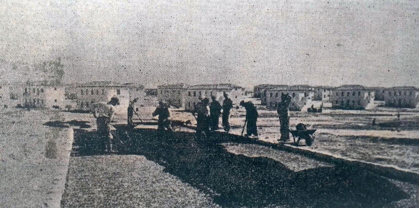 סוללים את הכביש הראשון בבאר שבע