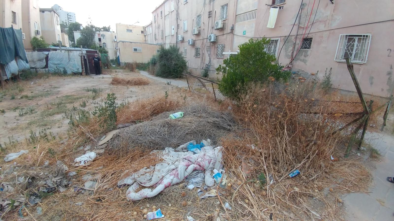 רחבה בשכונה ותיקה בבאר שבע (צילום: דני בלר)