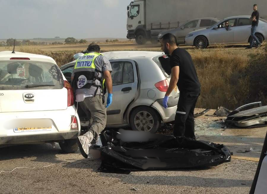 זירת התאונה (צילום:נתי שפירא)