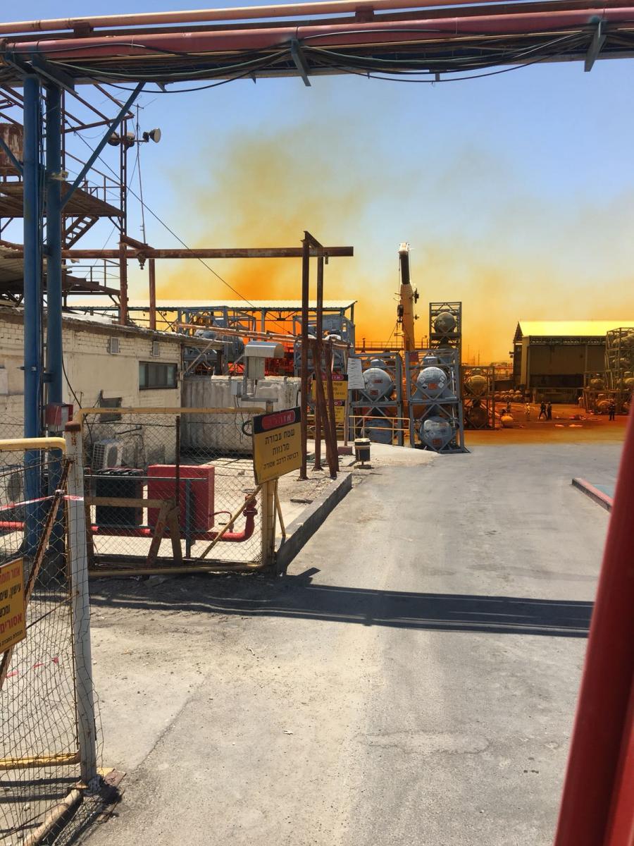 דליפת הברום (צילום: אושרי פחימה)