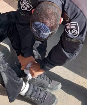 מעצר החשוד (צילום: משטרת ישראל)