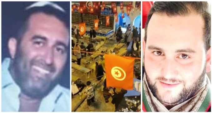 אביאל ובן חדד ז''ל (צילום מתוך פייסבוק), זירת הפיגוע בטוניס (צילום ללא קרדיט, שימוש הוגן על פי סעיף 27 א')