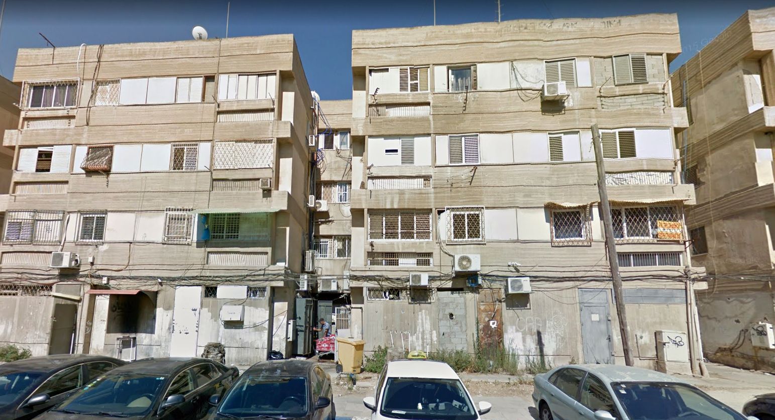 בתים במרכז אזרחי בבאר שבע. יוחלפו במגדלים של 50 קומות? (צילום: גוגל מפות)