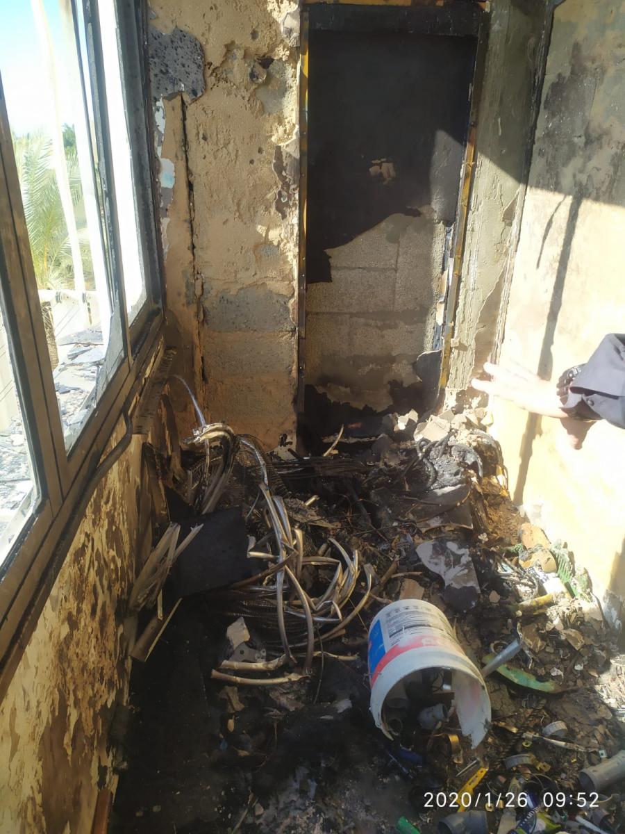 הדירה המפויחת (צילום: דוברות כבאות והצלה נגב מערבי)