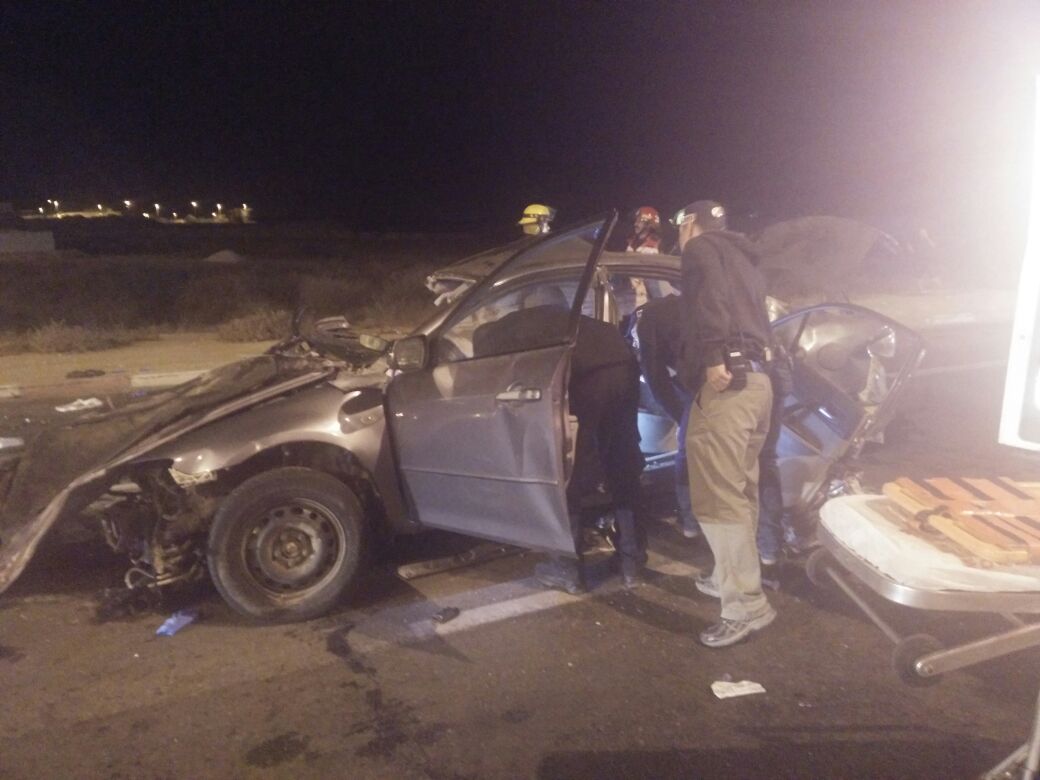 הרכב השני המעורב בתאונה (צילום: דוברות והצלה נגב)
