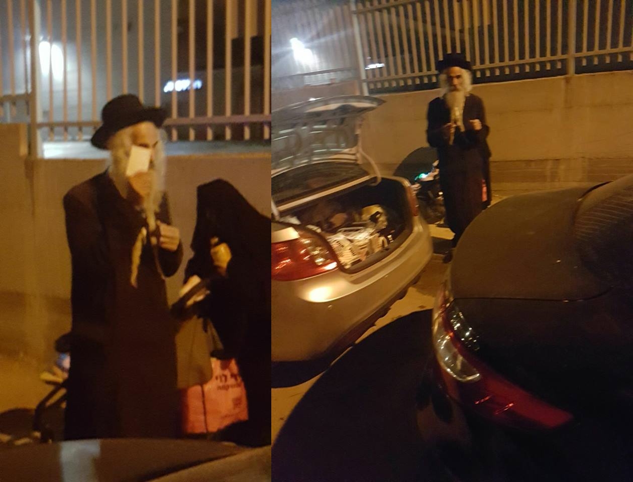 ברלנד מגיע למחסן בו נערך האירוע (צילום סלולארי)