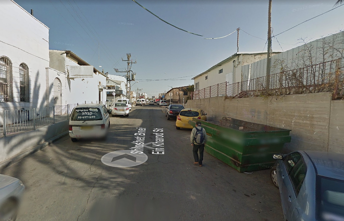 האיזור בו אירעה התאונה ברחוב שלשלת בני עין חרוד (צילום: גוגל מפות)