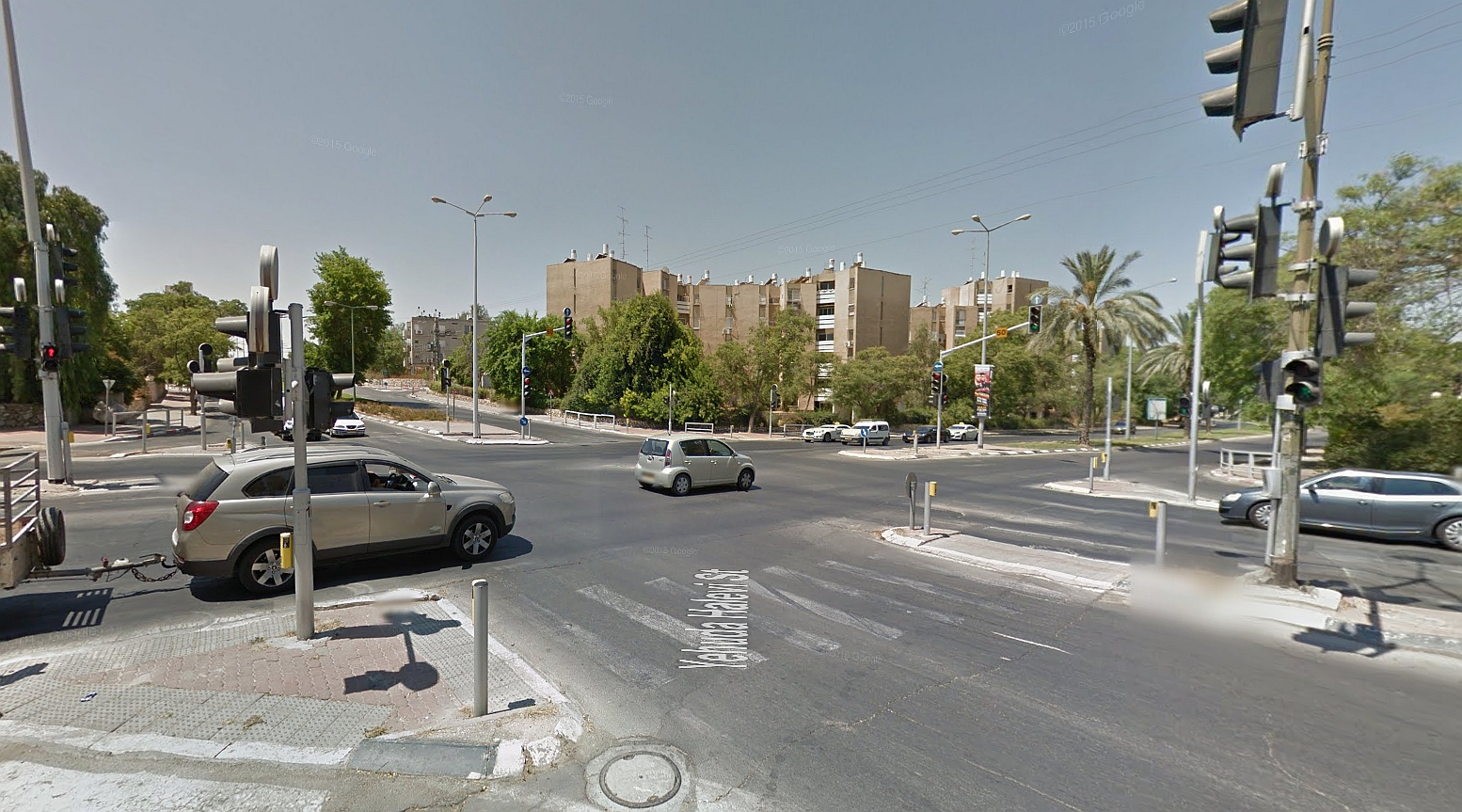 צומת הרחובות מצדה-יהודה הלוי בבאר שבע (צילום: גוגל מפות)