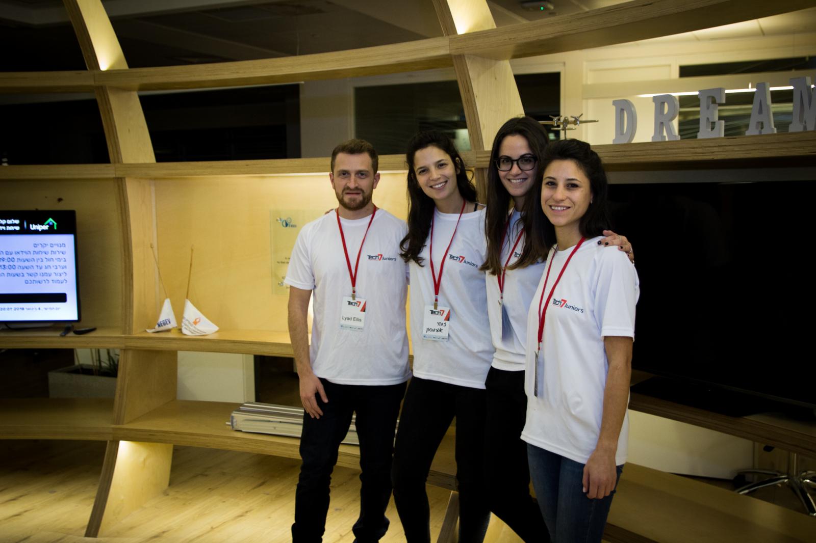 צוות הקהילה: ליעד אליס, זוהר אברמסון, עדי קוטלר ויהודית שרביט (צילום: רועי לוינגר)