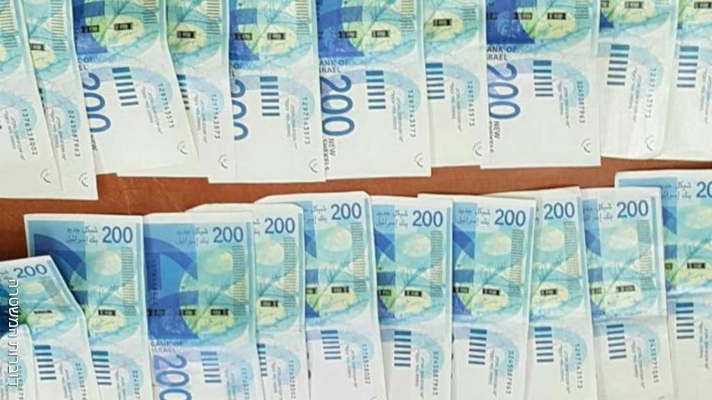 הכסף המזוייף שנמצא אצל החשוד (צילום: דוברות המשטרה)