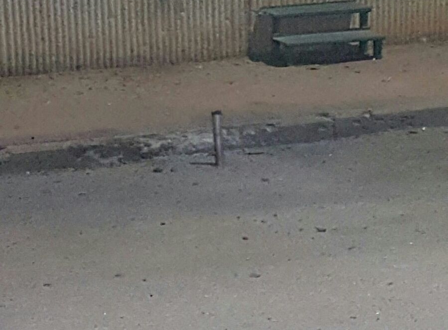 הרקטה שנחתה בלב שדרות (וואצאפ)