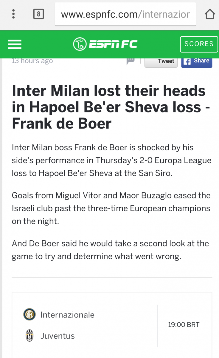 איבדו את הראש. espn כותבת על המאמן ועל הבעיות שלו במשחק.