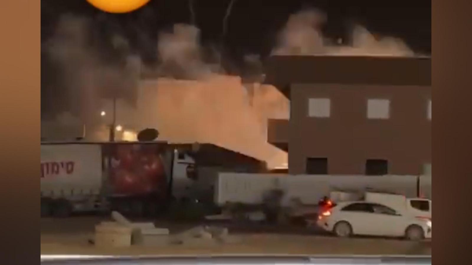 פיצוצים ויריות ברהט (צילום רשתות)