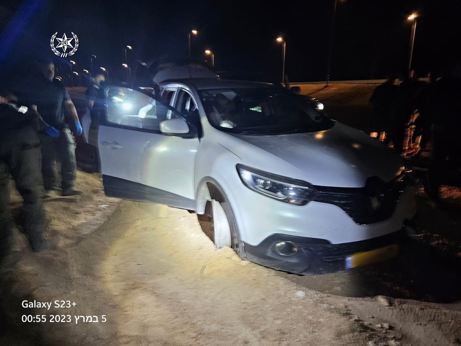 רכבם של החשודים (צילום: משטרת ישראל)