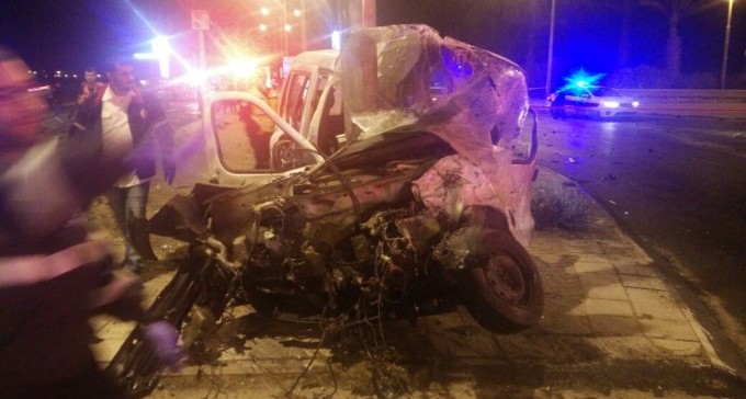 זירתת התאונה הקטלנית בצומת הקאנטרי (צילום: דוברות כיבוי והצלה נגב)