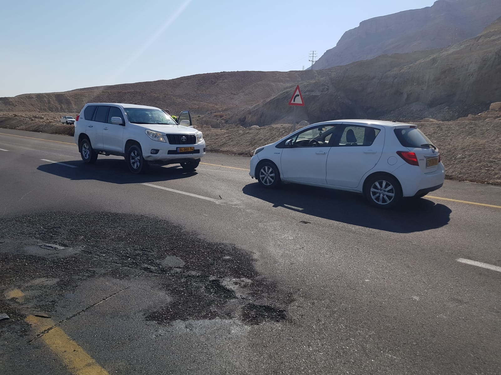 שיחזור התאונה על ידי חוקרי המשטרה (צילום: דוברות המשטרה)