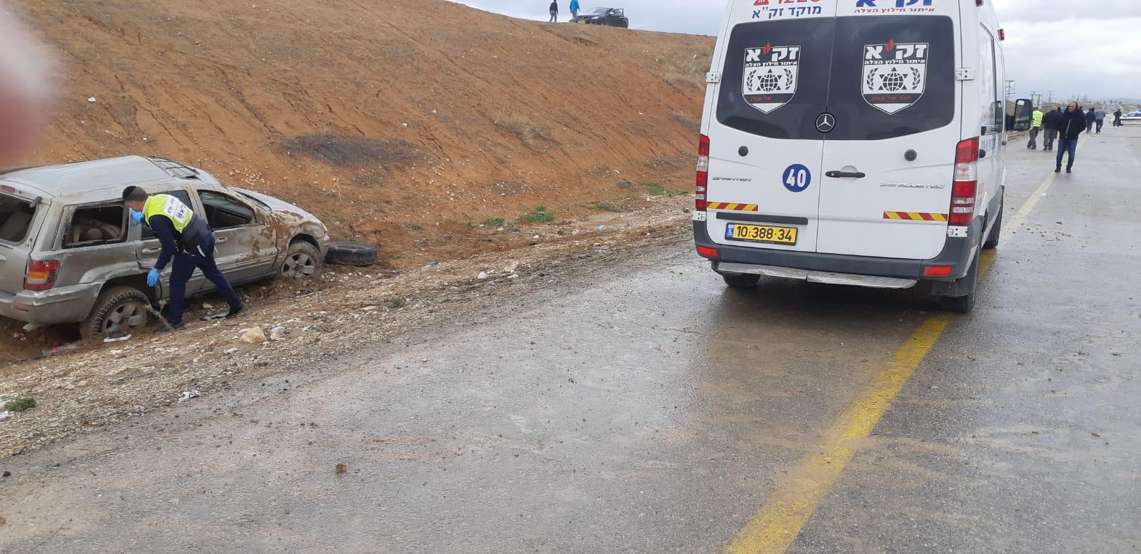 זירת התאונה (צילום: דוברות זק''א)