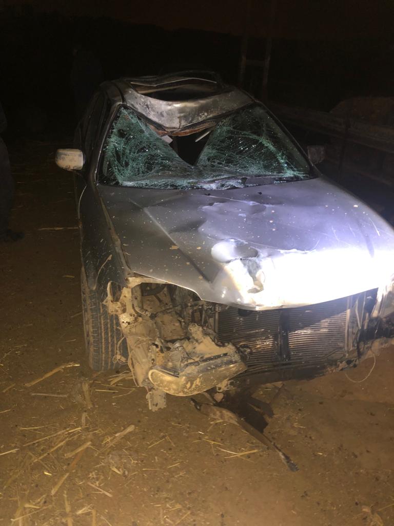 הרכב הפוגע נמצא בתוך דיר (צילום: משטרת ישראל)