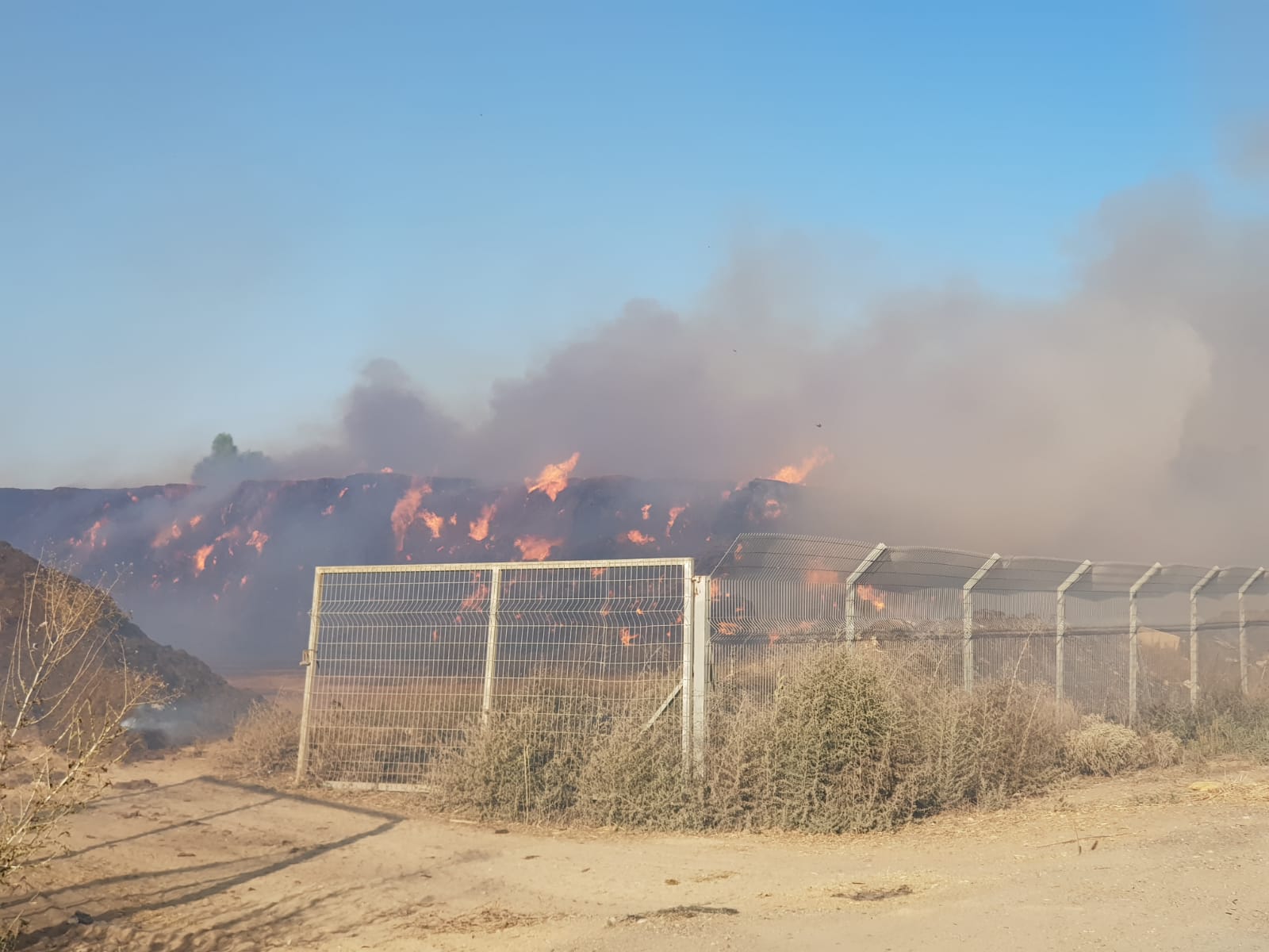 זירת האירוע (צילום: כיבוי והצלה נגב)