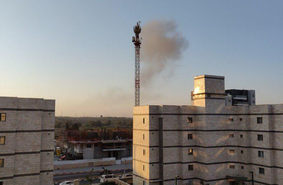 נפילה בשטח פתוח באיזור אשקלון (צילום רץ ברשתות חברתיות)