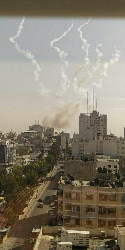 הפסקת האש, בתום ''מצבע מוצלח'': הירי מעזה, לפני דקות (צילום: רשתות חברתיות בעזה)