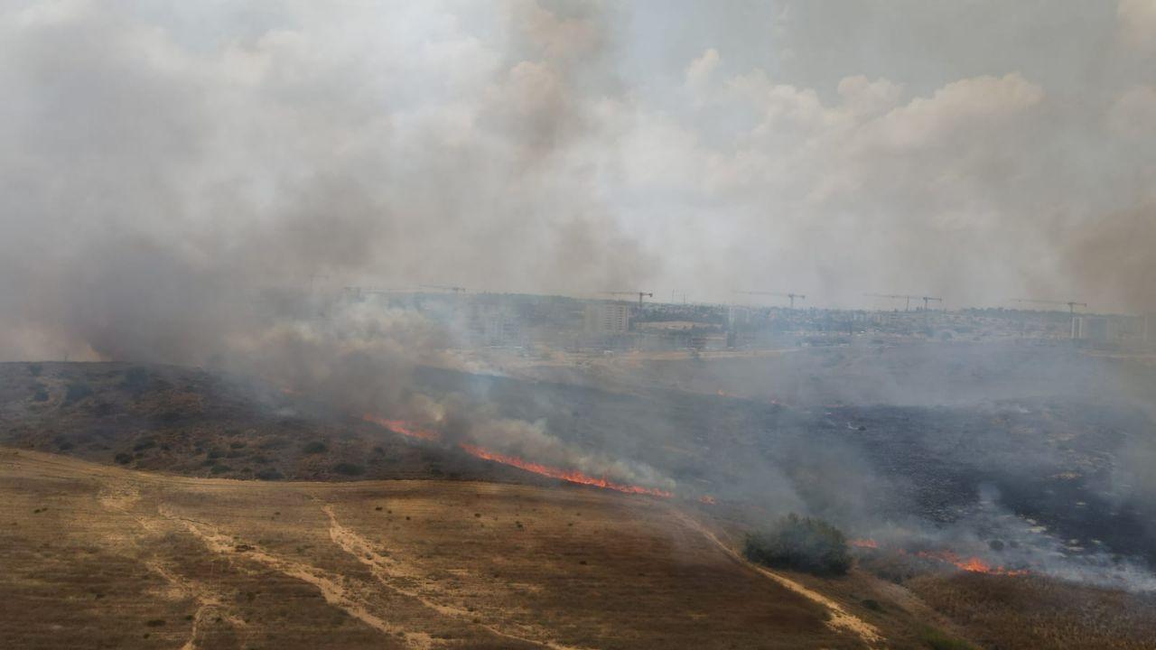 השריפה בשטחי אור הנר צילום: ביטחון שער הנגב