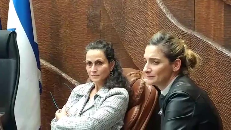 מהנדסת העיר, מימין, נדהמת לשמוע את המתקפה של ינאי (צילום: דני בלר)