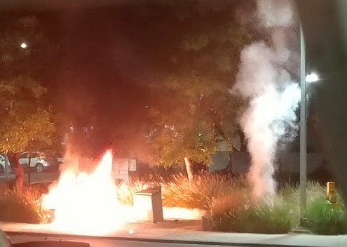 הצתה בפארק לפנות בוקר ה-21 ביולי