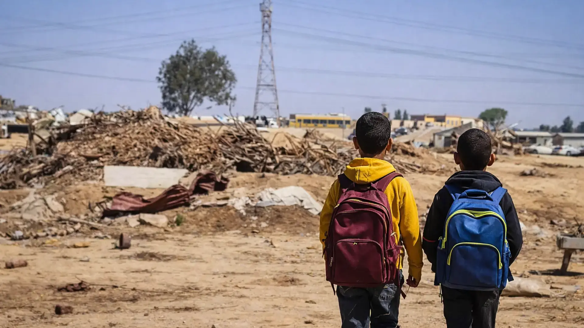 مبنى تعليمي في قرية بدوية بالنقب خالٍ من الطلاب على خلفية تعطيل الخدمات الأساسية للمؤسسات التعليمية