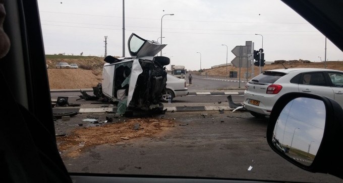 תאונה קשה סמוך לצומת תל ערד