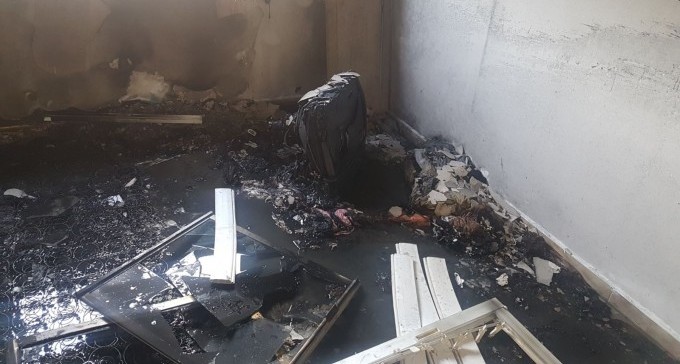 דליקה בדירה ברחוב כחול לבן