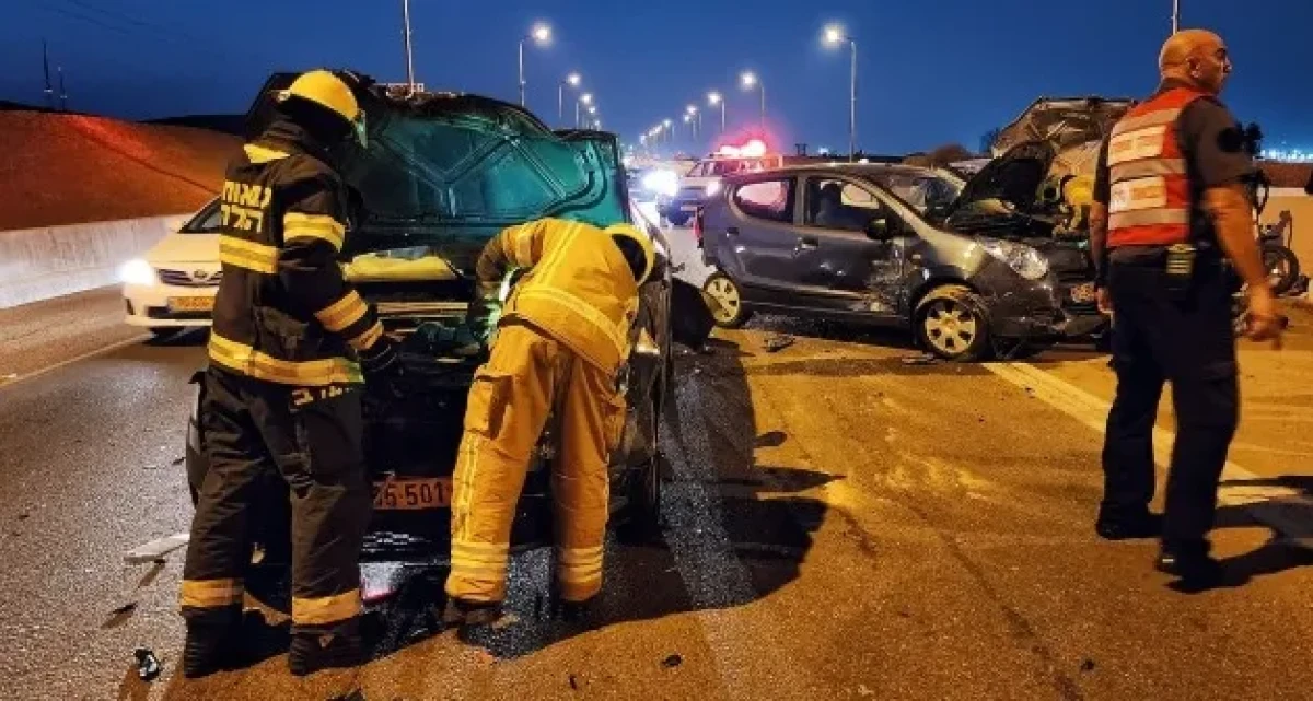 ערב של תאונות שרשרת בנגב