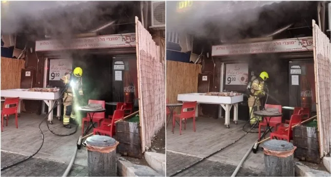 באר שבע: מאפייה מתחת לבניין מגורים עלתה באש