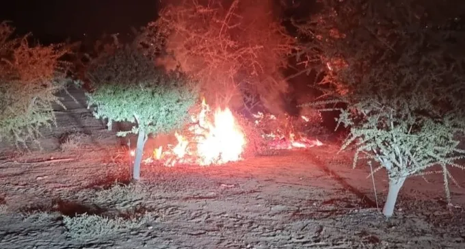 ''סיכלנו ניסיון הצתה סמוך לבית העלמין''