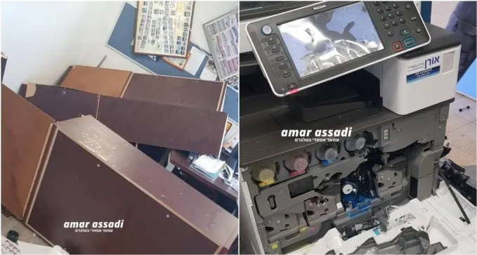 דיווח: אלמונים זרעו הרס בבית ספר תיכון בתל שבע