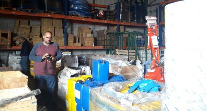 הקרקע החקלאית שימשה לבניית מחסני סחורות לעזה