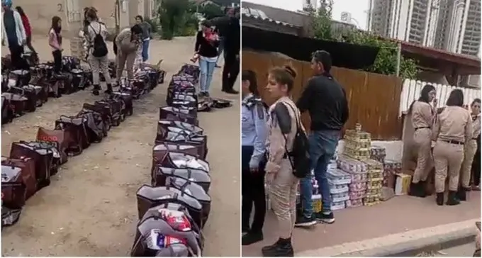 מאות סלי מזון, תרומת תושבי ב''ש, חולקו ע''י מתנדבים