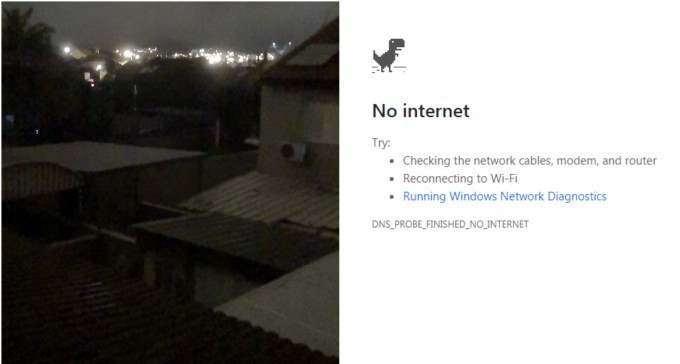 הפסקות חשמל בדימונה, תקלה בסיב האופטי בב''ש