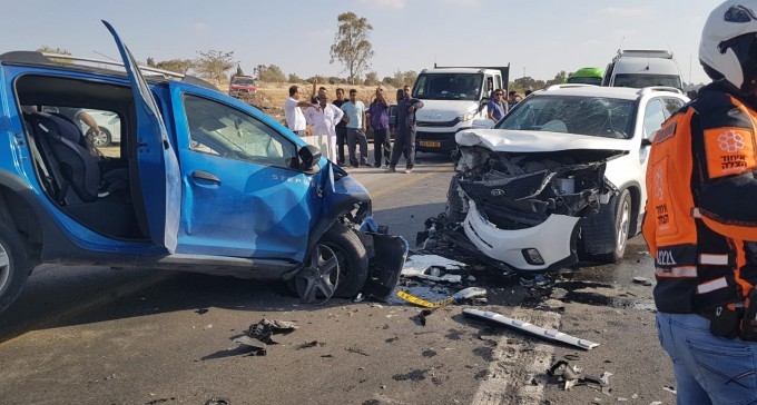 6 פצועים בתאונה סמוך לבסיס משמר הנגב