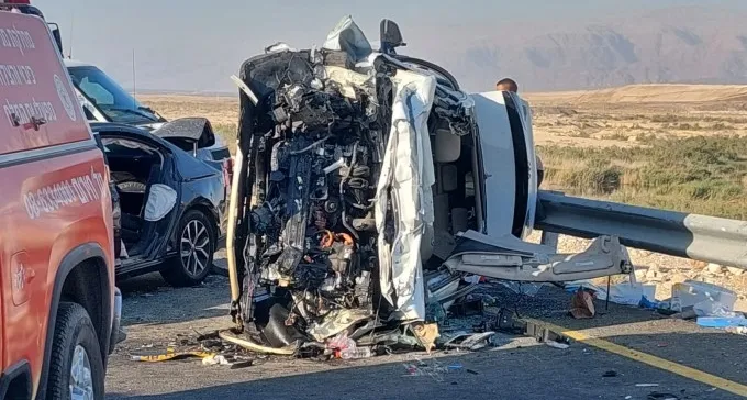 תאונה קשה בכביש 90, סמוך לאיזור המפעלים