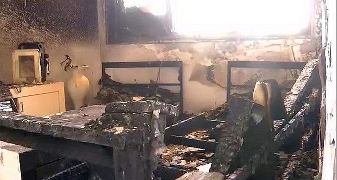 נרתמים לסייע ליונית, אם לארבעה שביתה נשרף כליל