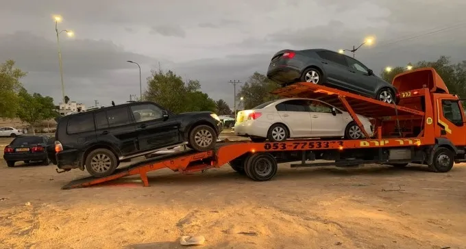 רהט: רשות המסים עיקלה רכבים של חייבי מס