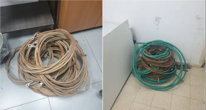 מסכן חיים: תושב ב''ש  חשוד בגניבת כבלי הארקה  מבניינים