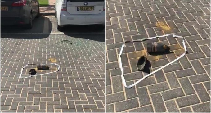 פגז תועה שנורה ממצרים נחת ביישוב בני נצרים, גרם נזקים