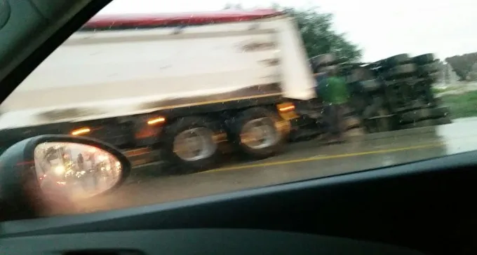 צפו: תאונה בצומת תפרח