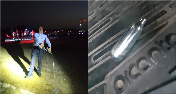 אלכוהול וגז קצפת: שוטרים פיזרו מסיבת נוער בפארק התעשייה עומר