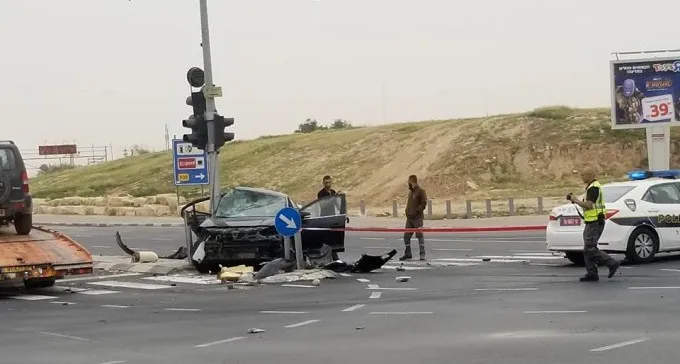 צפו: תיעוד התאונה הקשה ליד השוק העירוני